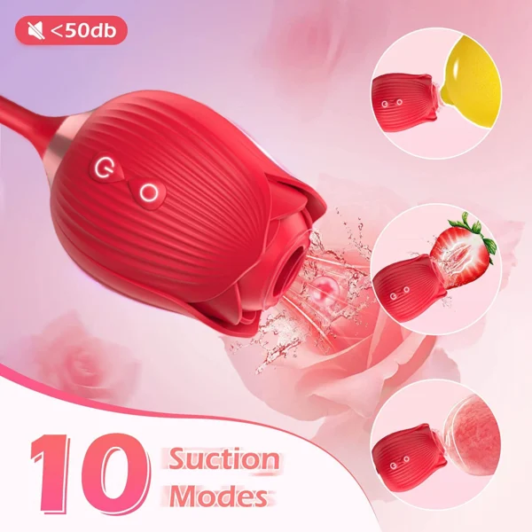 Rose-Sucking Vibrator for Women Swing Dildo Clit Sucker Nipple Clitoris Stimulation Vibrators Female Sex Toys for Adults - Image 5