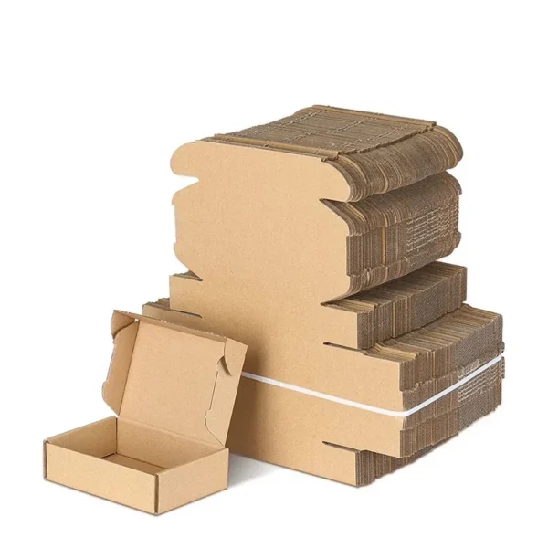 Get 10pcs Brown Carton Kraft Box, Gift Packing Boxes, Soap Packaging, Storage Item Aircraft box - Image 3