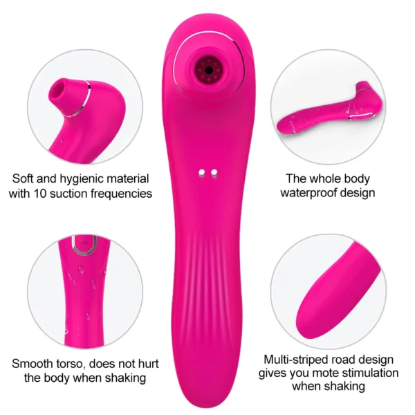 Sucking Vibrator for Women Clitoris Stimulator Female Nipple Oral Blowjob Vacuum Vibrating Clit Sucker Adult Sex Toys for Women - Image 4