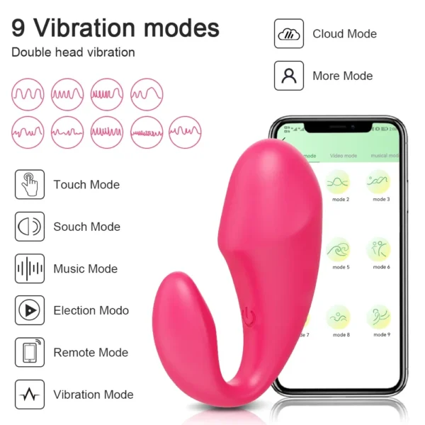 APP Vibrator Sex Toys for Women Vagina Clitoris Stimulate U Type Vibrator G-Spot Massage Female Masturbator Adults Goods - Image 3