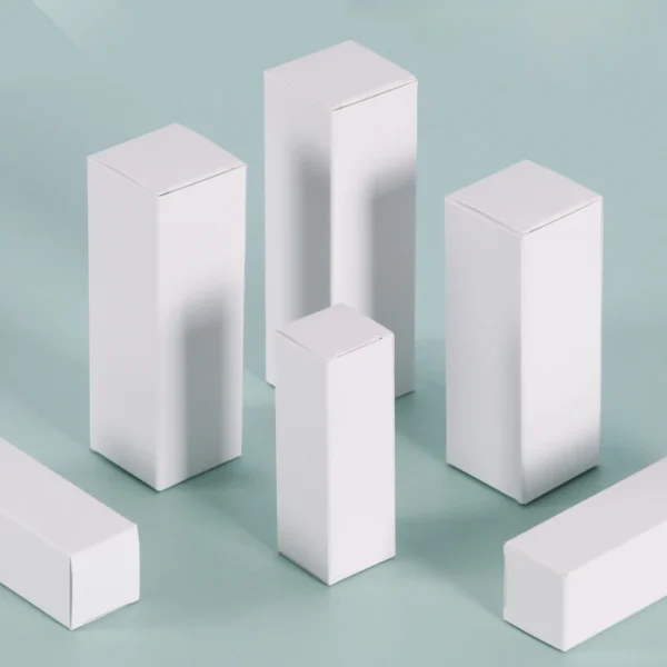 Get 50Pcs Small white Kraft Paper Box for Gift Product Cardboard Packaging Boxes for Business Birthday Chirstmas Wedding Party - Image 5