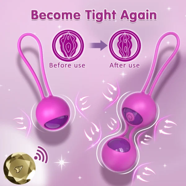 Remote Control Vaginal Ball Smart Geisha Kegel Ball Simulator Vagina Chinese Ben Wa Ball Tightening Exerciser Sex Toys for Women - Image 4