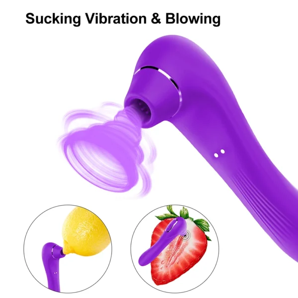 Female Sucking Vibrator Clitoris Stimulator G Spot Dildo Nipple Oral Blowjob Vacuum Clit Sucker Adult Sex Toys for Women - Image 2