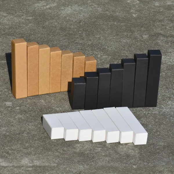 Get 50pcs White Paper Tube Packaging Box Blank Rectangular Cardboard Box for Lipstick Perfume Essential Oil Bottle Packing Boxes - Image 3