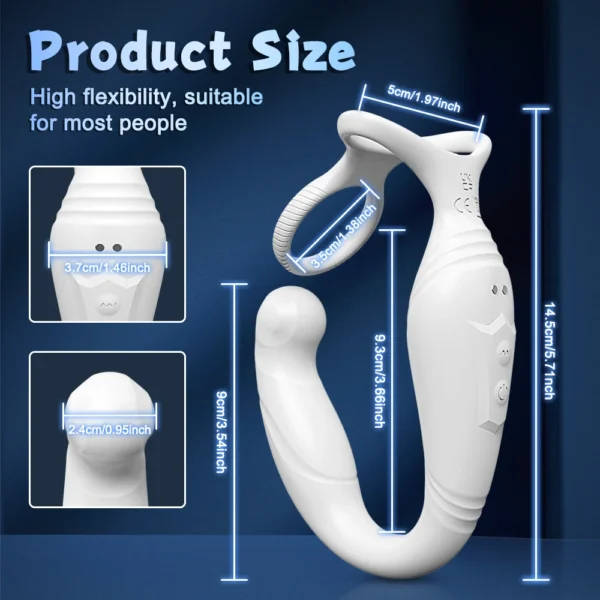 App Control Vibrator for Men Prostate Massager Dual Penis Ring Cock Rings Anal Vibrating Butt Plug Anal Sex Toy for Men - Image 4