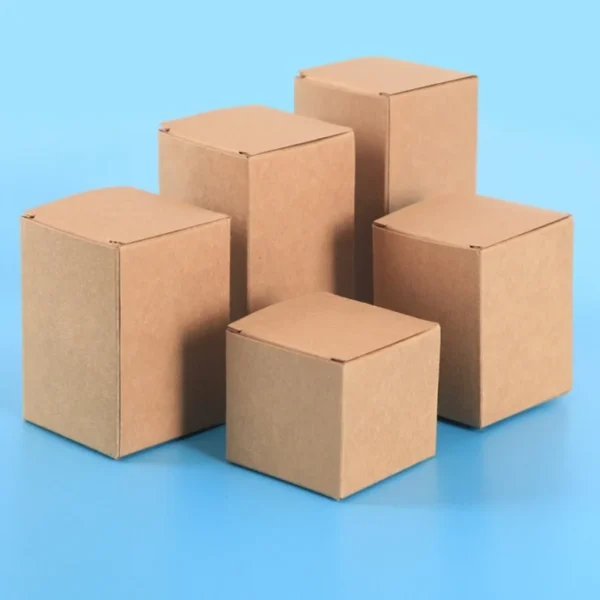 Get 50pcs DIY Kraft Paper Cardboard Packaging Box for Essential Oil Packing Boxes Perfume Bottle Packaging Paper Box - Image 2