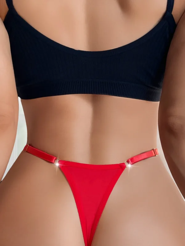 1/4pcs Red Women Thongs Low Waist Erotic Ladies G-String Comfortable Breathable Intimate Lingerie New Fashion Sexy Panties - Image 2