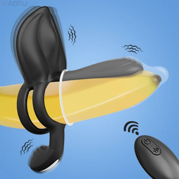 Couple Vibrator Cockring with Dual Motor Remote Control Cock Penis Ring Adult Sexy Toys for Men Delay Ejaculation Penisring - Image 6