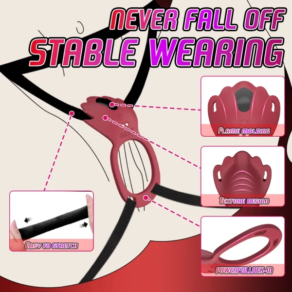 Remote Control Vibrating Penis Ring Clitoral Stimulator Wearable Panty Vibrator Female Sex Toy for Women Men Sexual Pleasure - Image 4