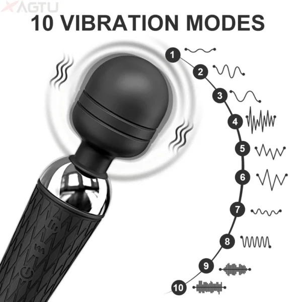 Powerful AV Vibrator for Women Clitoris Stimulator Nipple G Spot Magic-Wand Dildo Female Vibrating Masturbation Adult Sex Toys - Image 3