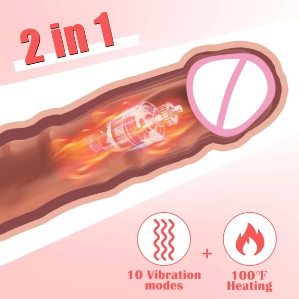 Real Simulation Dildo Vibrator for Women G Spot Vibrating Female Vaginal Stimulator Heating Adult Goods Sex Toys for Women - Image 3