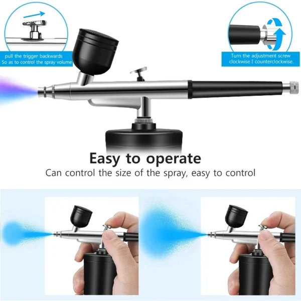 Airbrush with Compressor Airbrush Painting Mini Spray Gun for Painting Wireless Electric Paint Gun Airbrush Kit with Compressor - Image 5