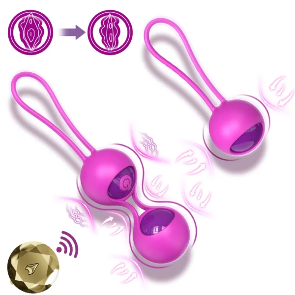 kf-S46c6670b4a594b40afa29616b5910b58T Remote Control Vaginal Ball Smart Geisha Kegel Ball Simulator Vagina Chinese Ben Wa Ball Tightening Exerciser Sex Toys for Women - Image 1