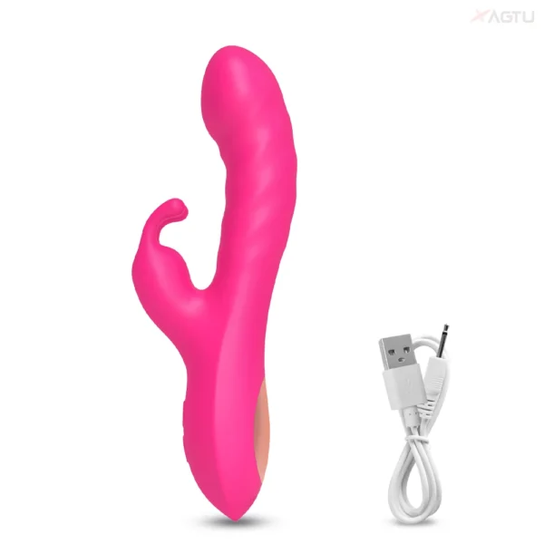 Rabbit Vibrator for Women Clitoris Stimulator Silicone G-spot Powerful 2 in 1 Dildo Female Masturbation Sex Toys Adult Goods - Image 6