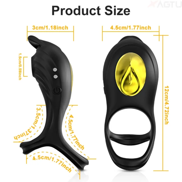 Sucking Vibrating Cock Ring for Men Delay Ejaculation Female Clit Stimulator Remote Control Penisring Sex Toy for Couple - Image 2