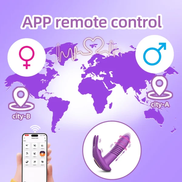 APP Thrusting Vibrator for Women Clitoris Stimulator Rotating Telescopic Wearable Dildo G Spot Massage Adult Sex Toy for Women - Image 6