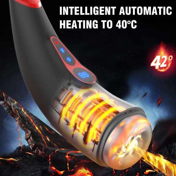 Sucking Male Masturbator Heating Vagina Masturbation Blowjob Automatic Mastubator Cup with LED Display Vibrator Sex Toy for Men - Image 3