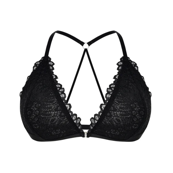 1pcs Charming Sexy Plus Size Lace Wireless Brassiere Comfortable Breathable Women Bras Front Closure Female Backless Underwear - Image 6