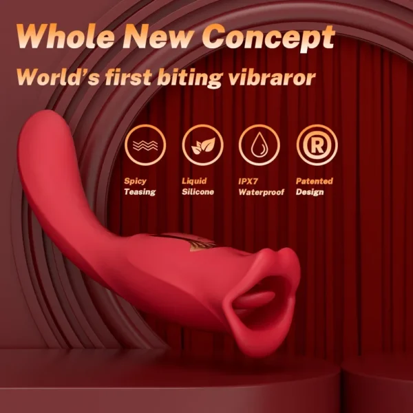 Tongue Licking Biting Vibrator for Women Oral Clitoris Nipple Anal Stimulator Vagina Massage Female Masturbator Adult Sex Toy - Image 4