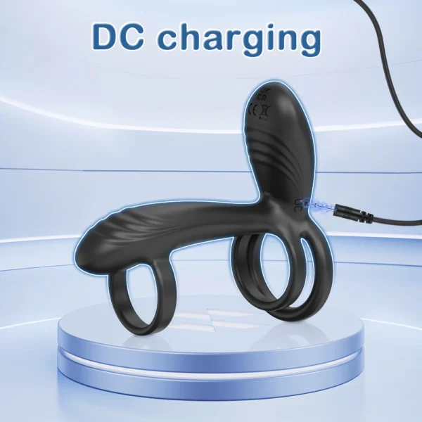 Remote Control Dual Penis Ring Vibrator for Men Delay Time Prostate Massager Cock Rings Twisting Vibrating Sex Toy for Men - Image 2
