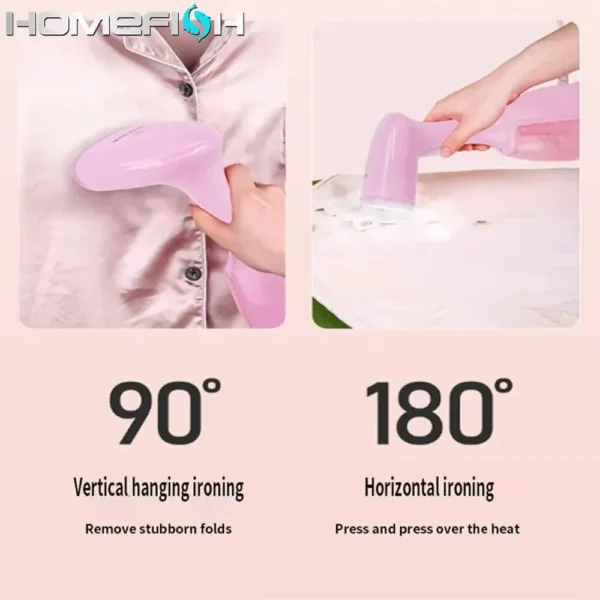 Garment Steamers 280ml Handheld Fabric Steamer 7 Holes 20 Seconds Fast-Heat 1500W Garment Steamer for Home Travelling Portable - Image 2