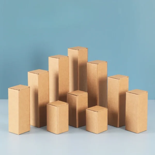 Get 20pcs Rectangular Paper Packaging Box Small Empty Corrugated Box Box for Umbrella Cardboard Packaging Universal Paper Carton - Image 4