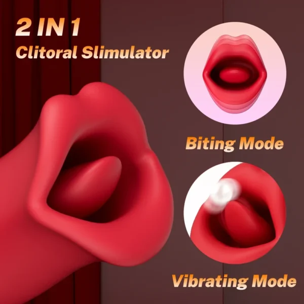 Mouth Sucking Licking Vibrator for Women Oral Nipple Clitoris Vibration Flirting Stimulation Adult Female Sex Toys Masturbation - Image 2