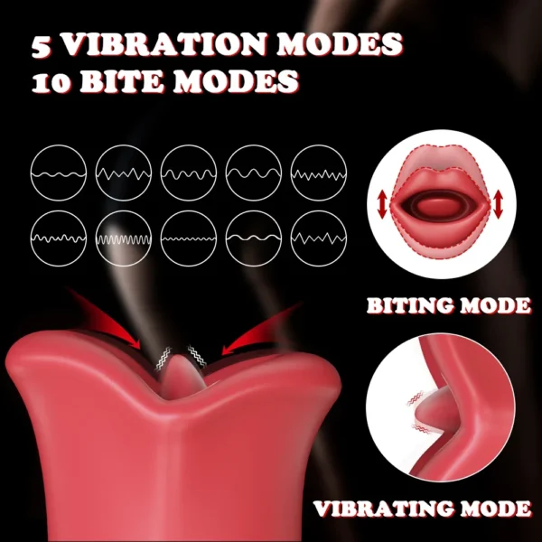 Mouth Sucking Licking Vibrator for Women Oral Nipple Clitoris Vibration Flirting Stimulation Adult Female Sex Toys Masturbation - Image 3