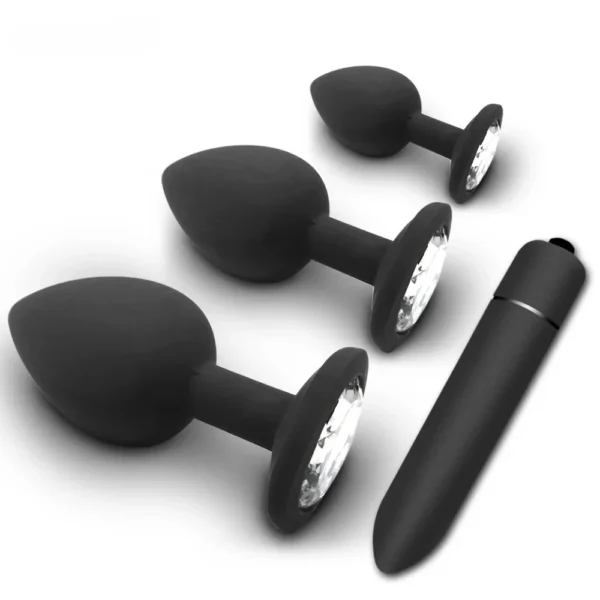 Anal Toy Soft Silicone Anal Plug Mini Bullet Vibrator Butt Plug Men Women Gay Couples Anal Prostate Stimulator Sex Toy for Adult - Image 1
