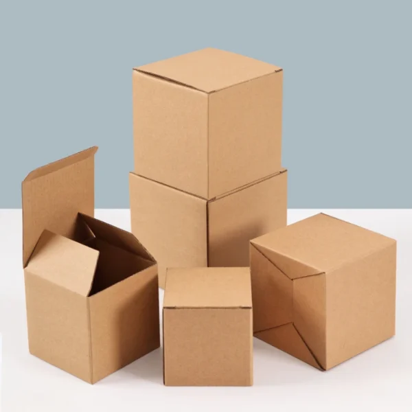 Get 20/50pcs Square carboard Boxes for business White Brown Packaging Gift Box wedding candy box For kid Birthday Part - Image 2