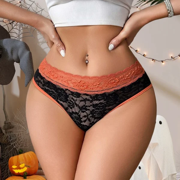 1pcs Patchwork Sexy Lace Floral Women's Panties Mid Waist Breathable Comfortable Female Underpants Elegant Sexy Lingerie Briefs - Image 7