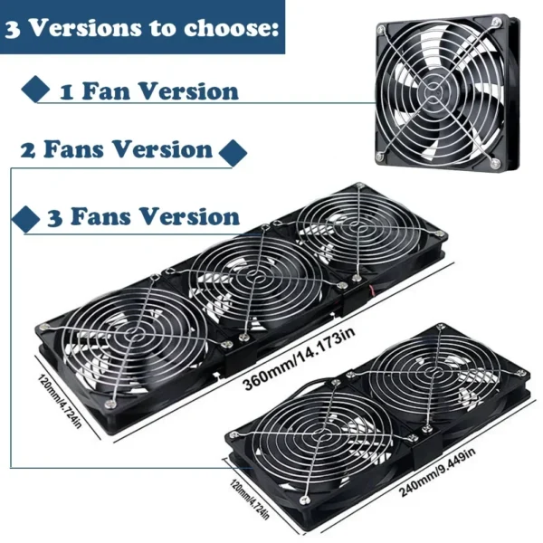 220V Multifunctional Exhaust Fan with Remote Control for Chassis Workstation Service Station Cooling Ventilation Fan - Image 2