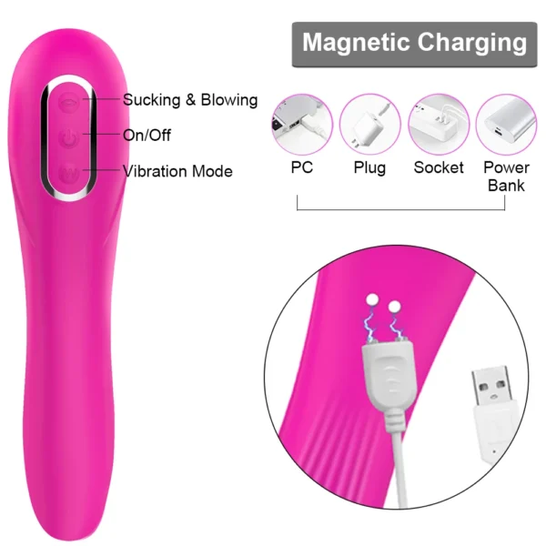 Sucking Vibrator for Women Clitoris Stimulator Female Nipple Oral Blowjob Vacuum Vibrating Clit Sucker Adult Sex Toys for Women - Image 2