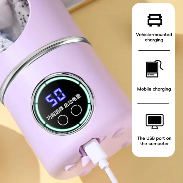 Stainless Steel Electric Blenders 700ml Juice Maker Blender 12 Leaves Strong BPA-free Smoothies/Ice Fruits/Nuts Blender Bottle - Image 2