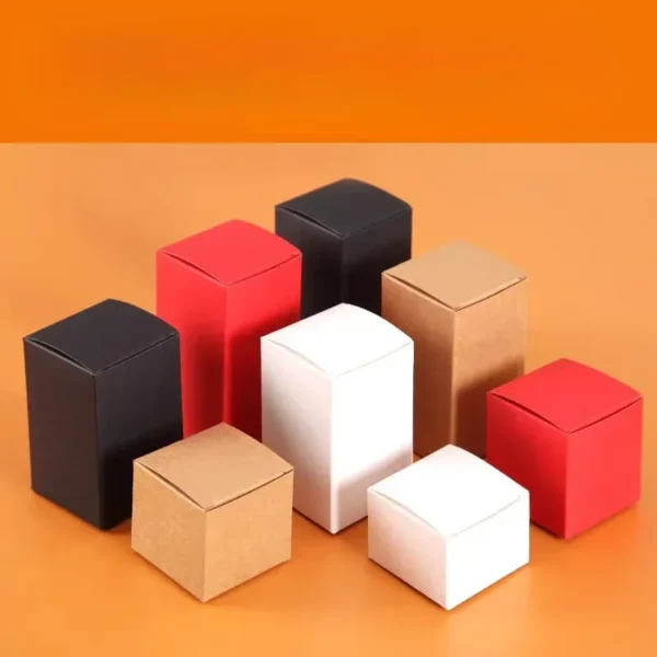 Get 50pcs Multi size Folding Small Gift Boxes Cosmetics Paper Box Candle Aromatherapy Candy Party Business Packaging Universal - Image 2