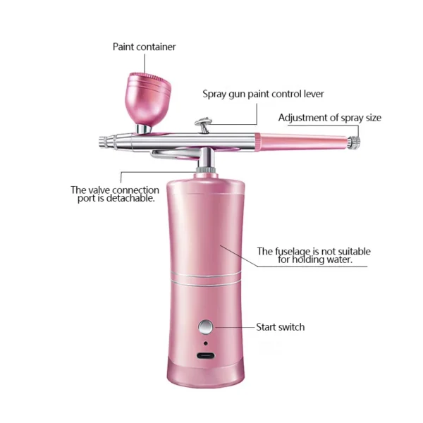Airbrush with Compressor Airbrush Painting Mini Spray Gun for Painting Wireless Electric Paint Gun Airbrush Kit with Compressor - Image 3