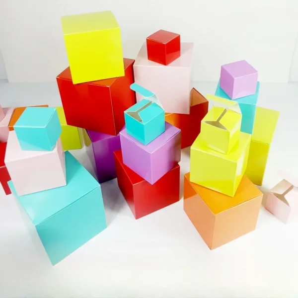 Get 20/50pcs Square Gift Packaging Paper Box Red Yellow Blue Pink Products Business Cardboard Paper Box DIY Empty Gift Box - Image 3