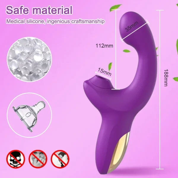 Powerful Sucking Dildo Vibrator for Women Female Clit Sucker Vacuum Clitoris Stimulator Finger Wiggling Vibrator Adult Sex Toy - Image 5