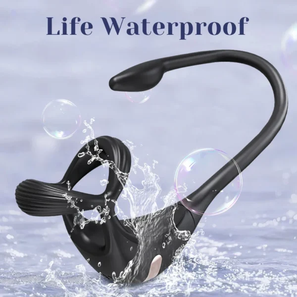 APP Vibrating Cock Ring Taint Stimulator with Mini Prostate Massager Anal Butt Plug Penis Ring Sex Toys for Men Adult Goods - Image 5