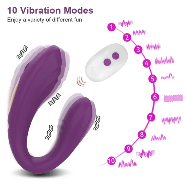 Remote Control Vibrator Female U Type Vibrator Clitoris Stimulate G-Spot Vagina Massage Female Masturbation Sex Toys for Women - Image 3