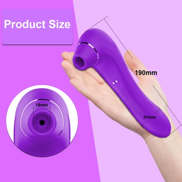 Female Sucking Vibrator Clitoris Stimulator G Spot Dildo Nipple Oral Blowjob Vacuum Clit Sucker Adult Sex Toys for Women - Image 3