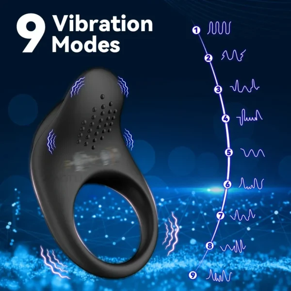APP Control Vibrator Cock Ring for Men Delay Ejaculation Penis Ring Lock Penisring Cockring Adult Male Sex Toys for Men - Image 3