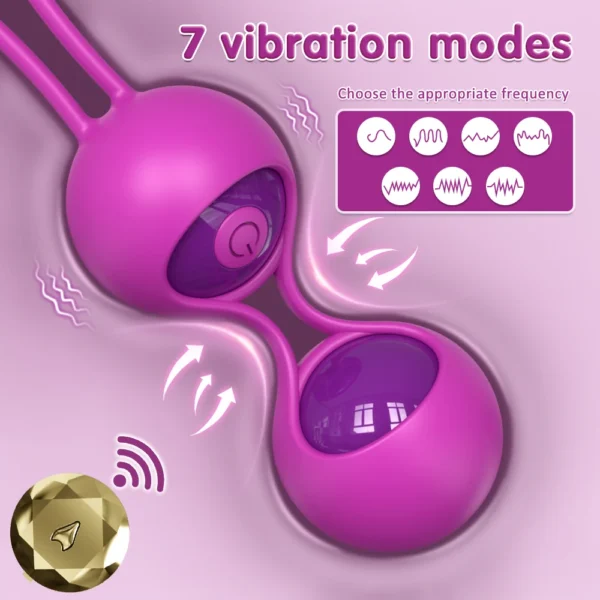 Remote Control Vaginal Ball Smart Geisha Kegel Ball Simulator Vagina Chinese Ben Wa Ball Tightening Exerciser Sex Toys for Women - Image 2
