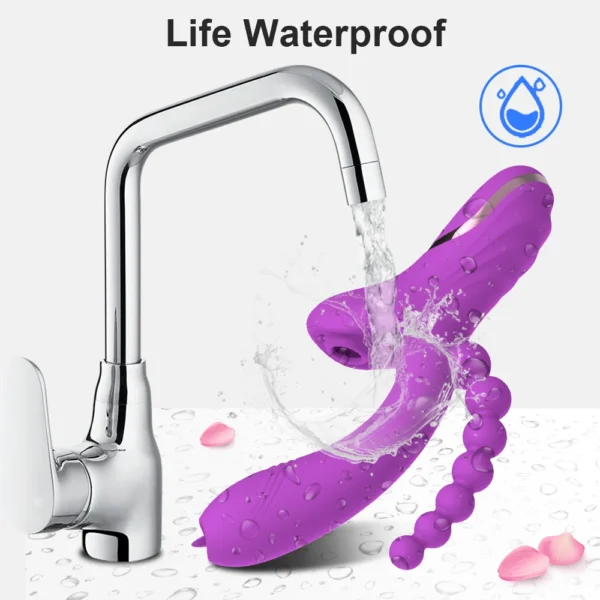 3 in 1 Clit Sucker Dildo Vibrator for Women Clitoris G Spot Tongue Licking Vacuum Stimulator Adult Goods for Female Sex Toys - Image 6
