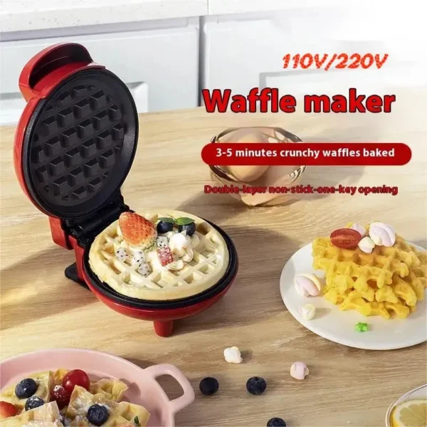 Sandwich Cake Baking Tray, Household Breakfast Electric Baking Pan, Fully Automatic Multifunctional Mini Waffle Biscuit Machine - Image 6