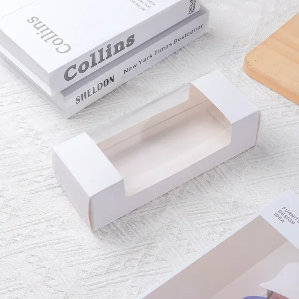 Get 10/20/50pcs White Window Packaging Box Gift Toy Socks Universal Paperboard Box Paper Packing Box for Tart Bread Biscuit Pastry - Image 4