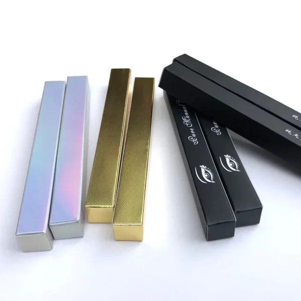 Get 50pcs Paper Tube Cardboard Box DIY Handmade Eyeliner Packaging Box 1.6x1.6x14.5cm Eyeliner Carton High-end Gold Card Small Box - Image 3