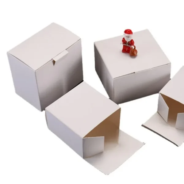 Get 50pcs White Packaging Box Small Carton Box White Card Carton Flat-style Gift Packaging Box 2cm width - Image 5