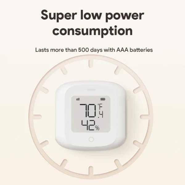 Smart WiFi/Zigbee Temperature and Humidity Sensor Indoor Hygrometer Thermometer with LCD Display Support Alexa Google Home - Image 2