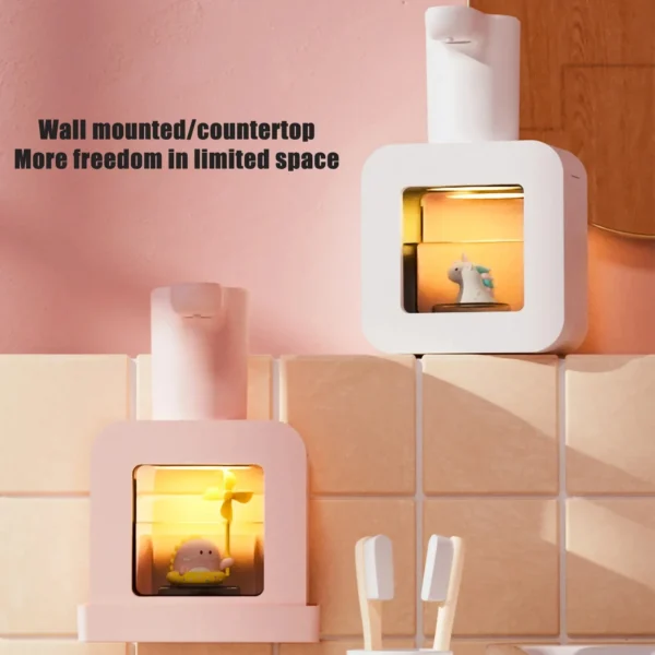 New Automatic Soap Dispenser Cute Pet Contact Free Hand Sanitizer USB Charging 400ml Liquid Dispensers Wash Handtizer Personal - Image 2